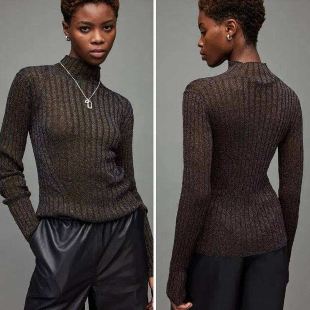 NWT All Saints Patrice Shimmer Jumper